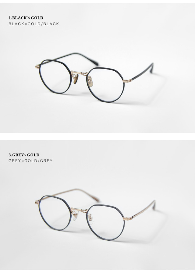 内藤熊八作 コンビネーション ボストンフレーム クラウンパント N-034