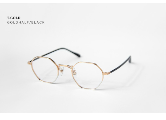 内藤熊八作 コンビネーション ポリゴンフレーム N-040 日本製 鯖江