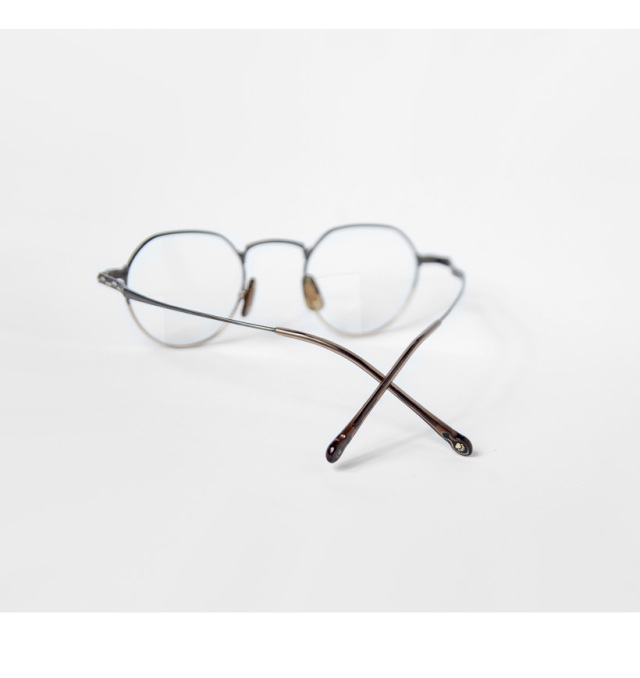 内藤熊八作 ボストンフレーム クラウンパント チタン製 N-046 日本製