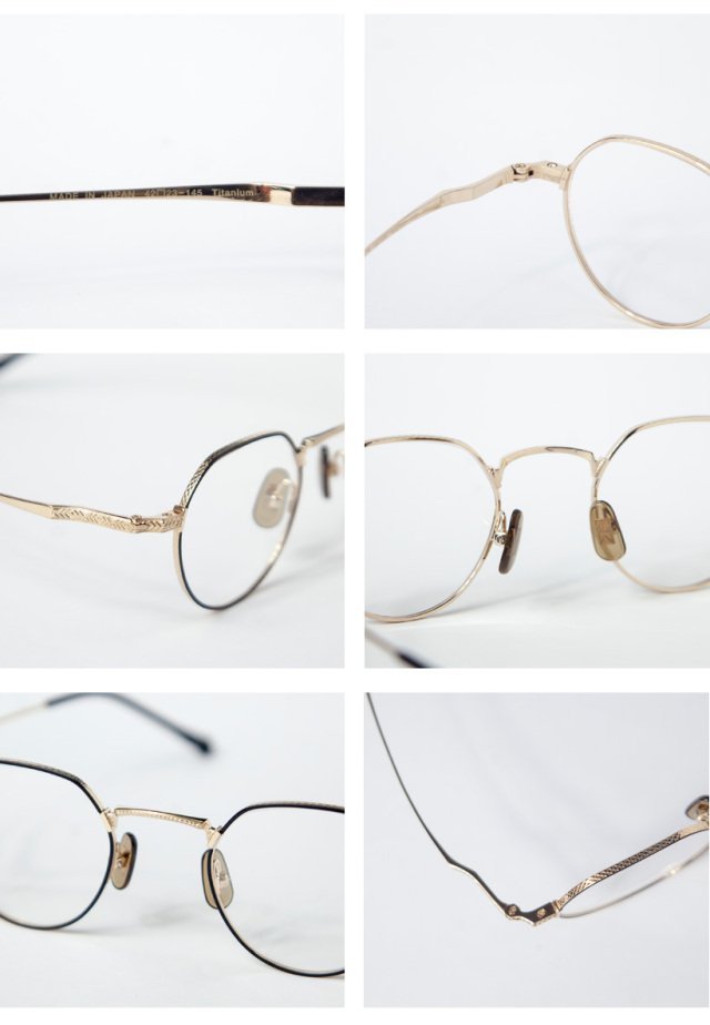 内藤熊八作 ボストンフレーム クラウンパント チタン製 N-046 日本製