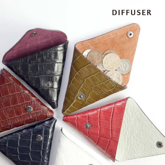 セットアップ DIFFUSER 国産 クロコダイル型押し コインケース ディフューザー バレエ