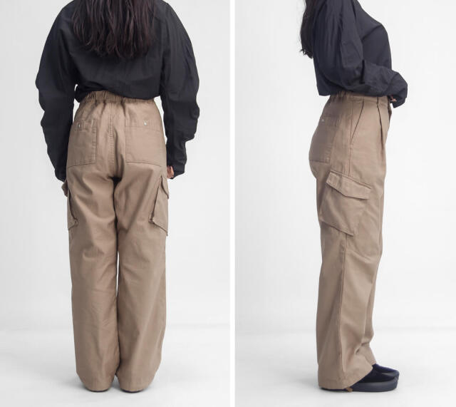 NANGA ナンガ バックサテンカーゴパンツ 裾ドローコード 日本製