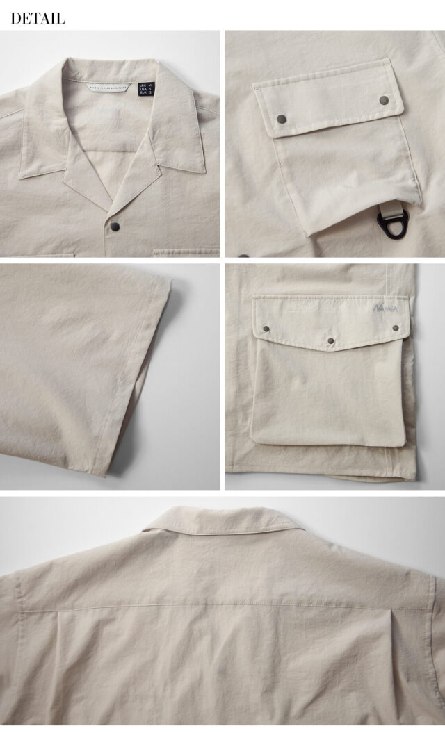 NANGA ナンガ ドットエア ユーティリティーポケット 半袖オープン