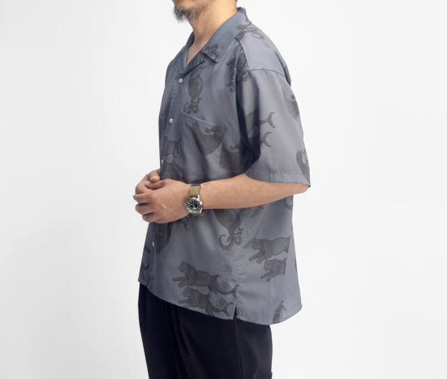 ナンガ　半袖シャツ　サルーシャツ　holi ホーリー　キャンプ　夏 NANGA ナンガ HOLI ホーリー サルーシャツ SALUD SHIRT オープンカラー