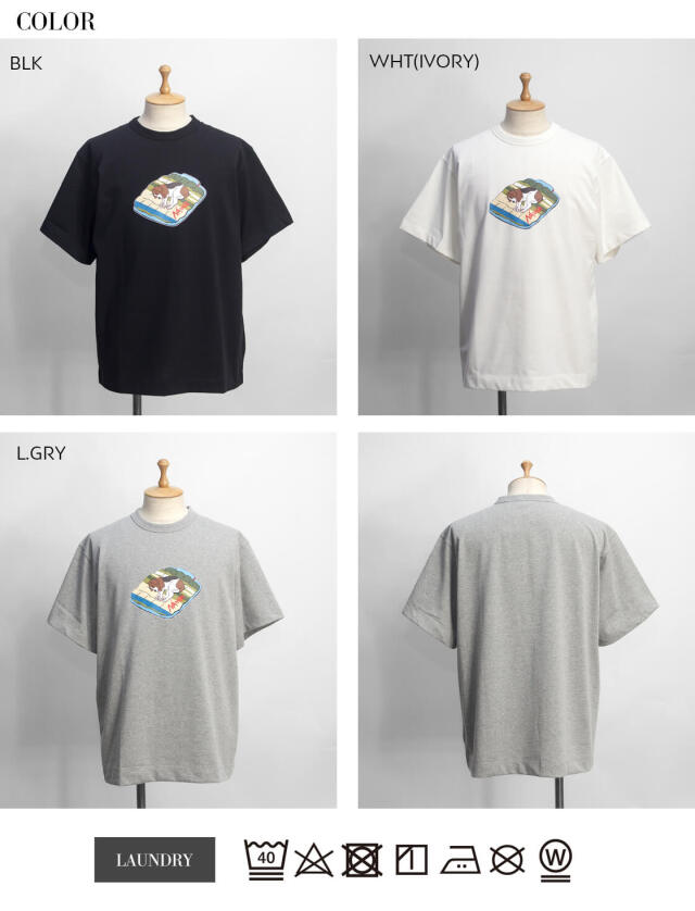 NANGA ナンガ エコハイブリッド ビーグル犬 プリントTシャツ メンズ