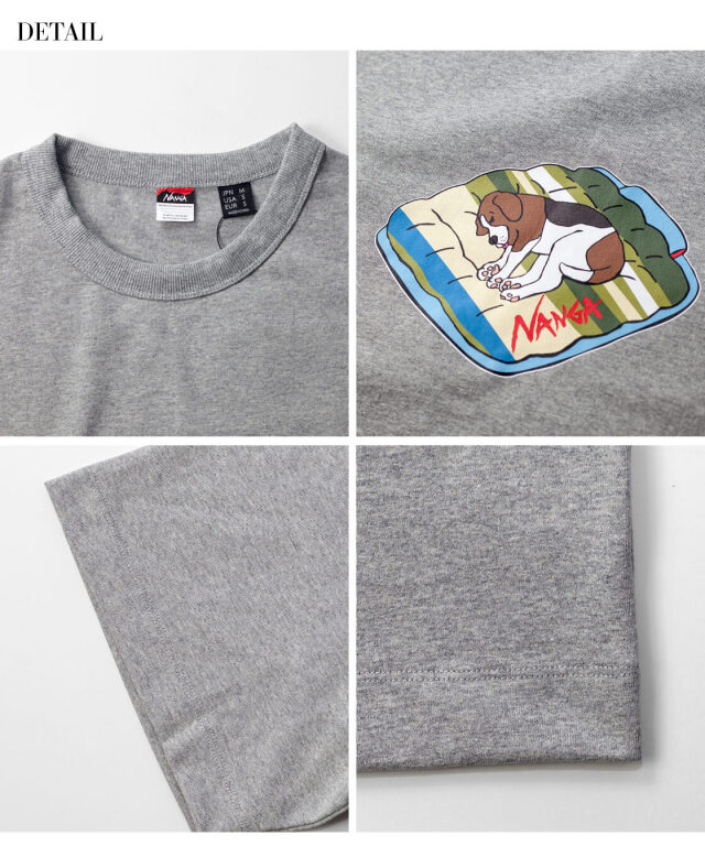 NANGA ナンガ エコハイブリッド ビーグル犬 プリントTシャツ メンズ