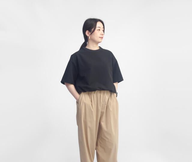 NANGA ナンガ 半袖 ドットエアコンフィ Tシャツ クルーネック 裾ドロー
