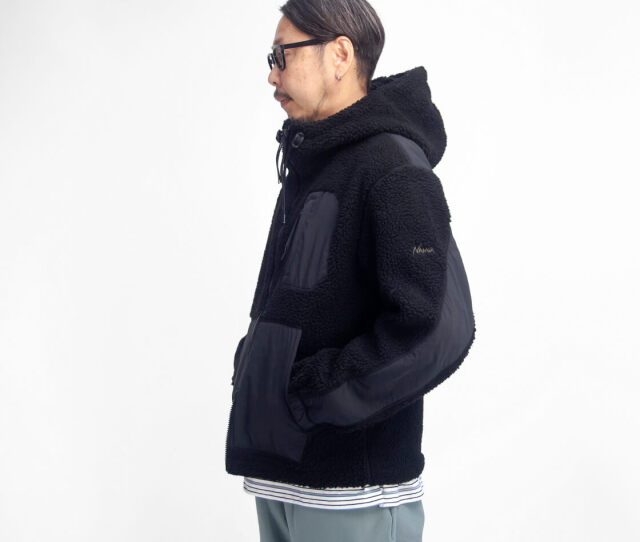 NANGA ナンガ ボアフリースフルジップパーカー メンズ