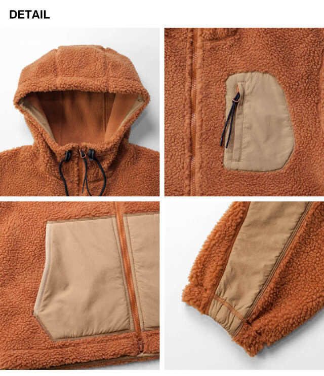 NANGA ナンガ ボアフリースフルジップパーカー メンズ