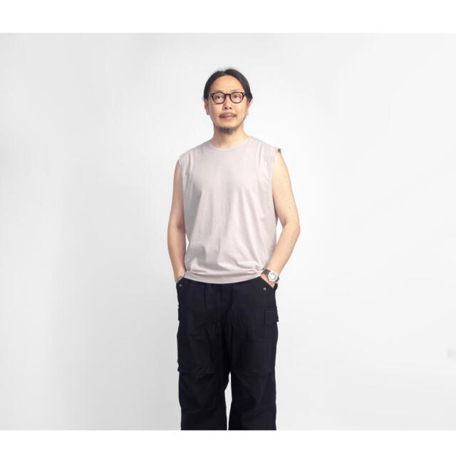 【新品タグ付】IENA 強撚天竺ノースリーブプルオーバー グレーA have a good day ハブアグッドデイ 超長綿天竺 ノースリーブTシャツ 日本