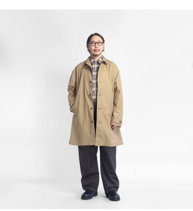 have a good day ハブアグッドデイ コットンギャバジン ステンカラー