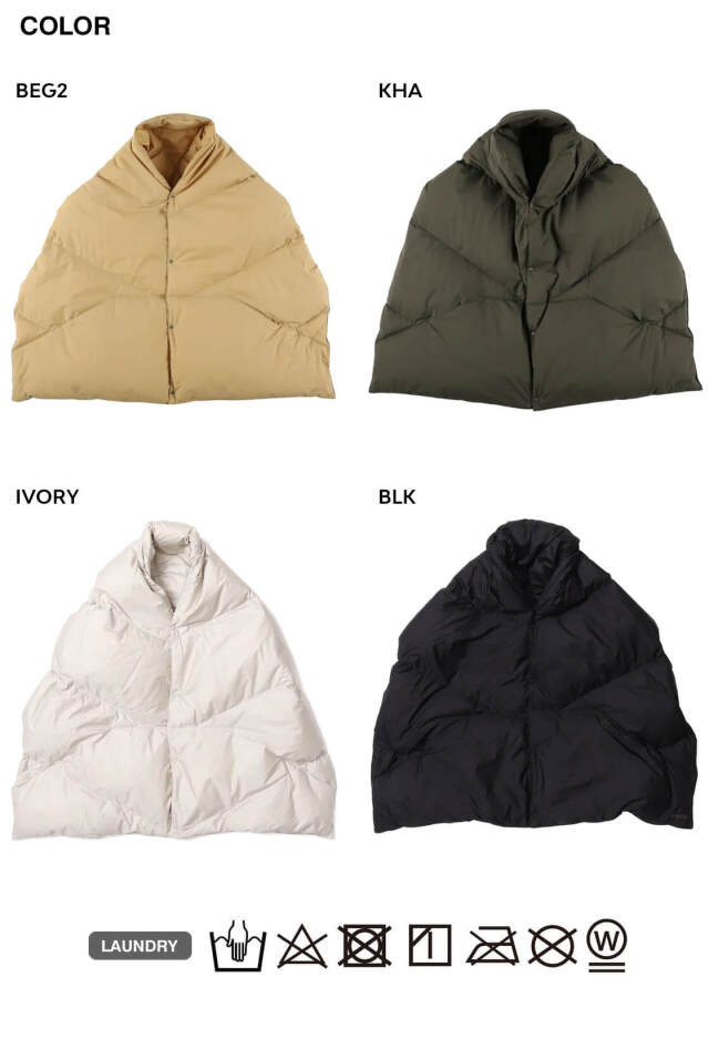NANGA ナンガ ダウン ポンチョマフラー DOWN PONCHO MUFFLER レディース