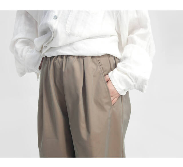 ぽむページ COMMENCEMENT コメンスメント ワイドパンツ 玉虫ツイル生地 日本製 C
