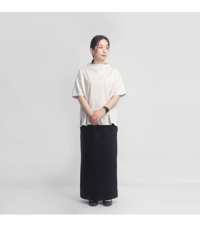 COMMENCEMENT コメンスメント ボトルネック 半袖カットソー ポンチ