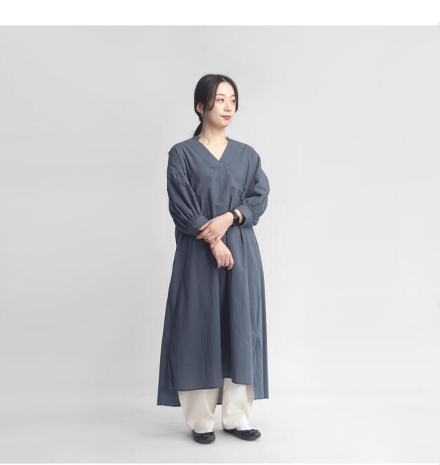 COMMENCEMENT コメンスメント スキッパー ワンピース コットン 日本製
