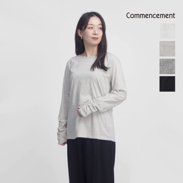 COMMENCEMENT（コメンスメント） メロー リブ トップス / レディース Tシャツ 長袖 カットソー ロンT 日本製 C-285 楽天市場】【20％OFF】COMMENCEMENT（コメンスメント） メロー