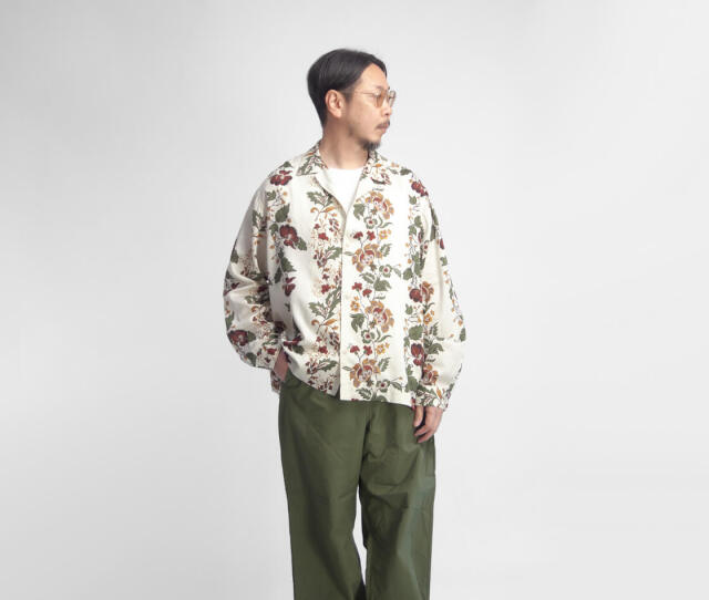 Edwina horl flower 開襟シャツ　オープンカラー　花柄 H.UNIT エイチユニット フラワープリント オープンカラーシャツ 総柄