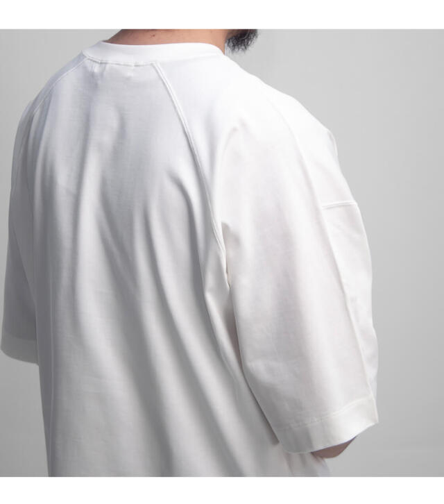 Mared マレッド 強撚天竺 スプリットラグランスリーブTシャツ