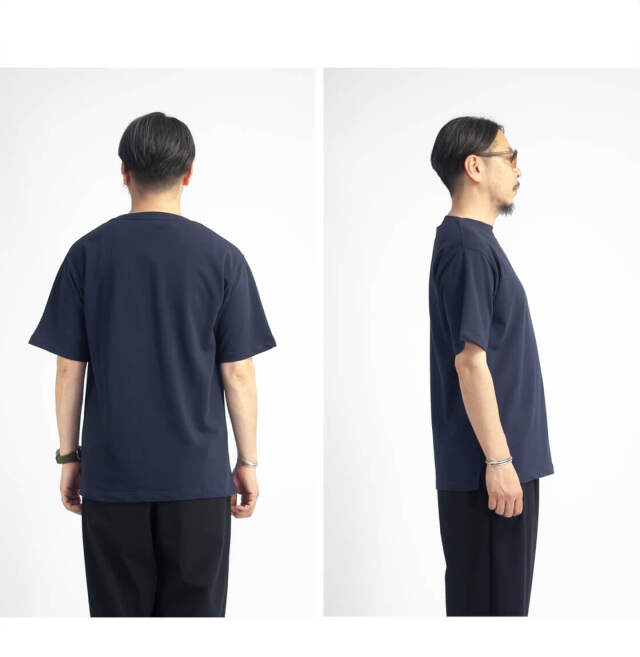 Harriss ハリス ドライインレイ クロスボートネックTシャツ 日本