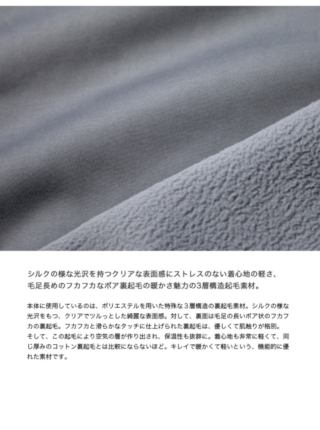 Bettaku ベッタク 裏起毛 ハーフジップスウェットプルパーカー 日本製