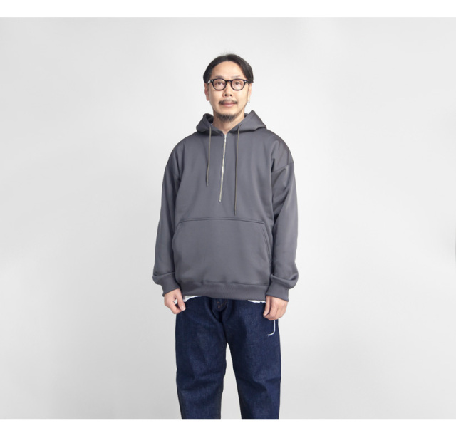 Bettaku ベッタク 裏起毛 ハーフジップスウェットプルパーカー 日本製