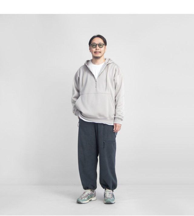 Bettaku ベッタク 裏起毛 ハーフジップスウェットプルパーカー 日本製