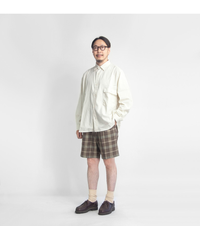 Bettaku ベッタク コットンマドラスチェック 2タック ショートパンツ