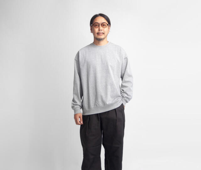 MANUAL ALPHABET マニュアルアルファベット デラヴェ天竺 裾リブ 長袖T