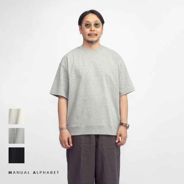 MANUAL ALPHABET マニュアルアルファベット デラヴェ天竺 裾リブ T