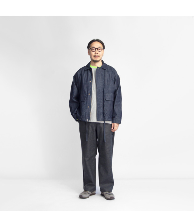 MANUAL ALPHABET TWILL PANTS ベイカーパンツ ネイビー MANUAL ALPHABET マニュアルアルファベット ボンディングウール