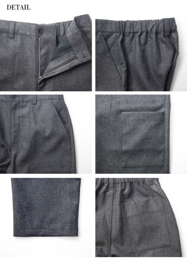 MANUAL ALPHABET TWILL PANTS ベイカーパンツ ネイビー MANUAL ALPHABET マニュアルアルファベット ボンディングウール
