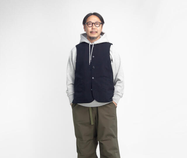 ARAN アラン ナイロンタッサー 薄中綿 ベスト 日本製 メンズ