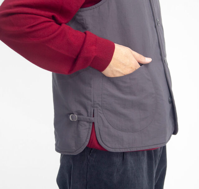 ARAN アラン ナイロンタッサー 薄中綿 ベスト 日本製 メンズ