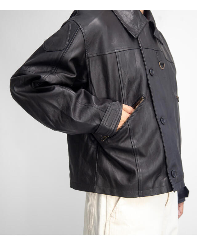 最終価格yoused ブラックレザージャケット UK MK-4 サイズ2 yoused】LEATHER UK MK-4 JACKET - OIKOS 毎日を楽しく豊かに