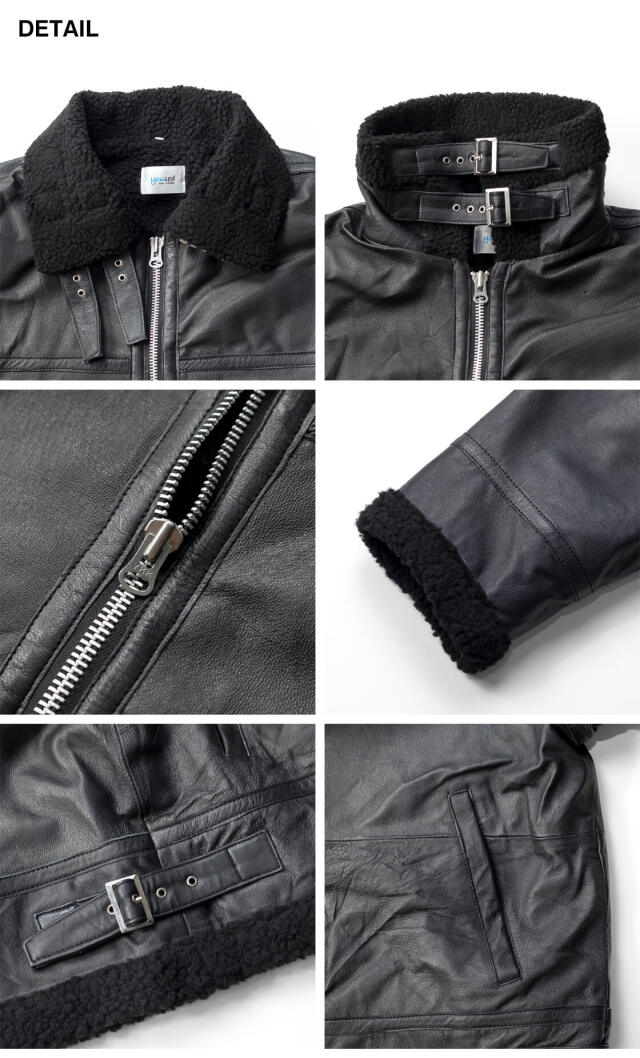 YOUSED ユーズド オールレザー B-3 ボア フライトジャケット 本革 革