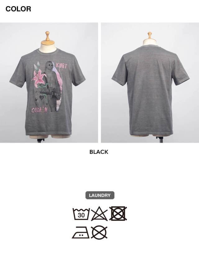 Cobain グレー Tシャツ ダメージ加工　M ニルヴァーナ THRIFTY LOOK スリフティールック Kurt Cobain NIRVANA カートコバーン