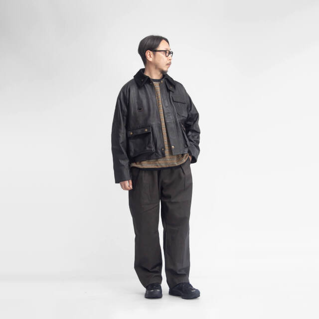 YOUSED ユーズド オールレザー フィッシングジャケット ショート丈 本