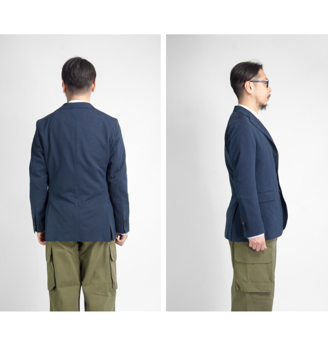 ARBRE (アルブル)　『pique 3B jacket』　美品 ARBRE アルブル EVALET 綿麻ジャージー 段返り3Bテーラード