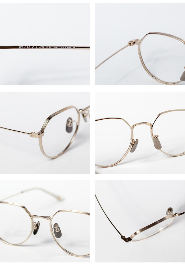 越前國甚六作 チタン クラウンパントフレーム EZ-039 日本製 メガネ 度