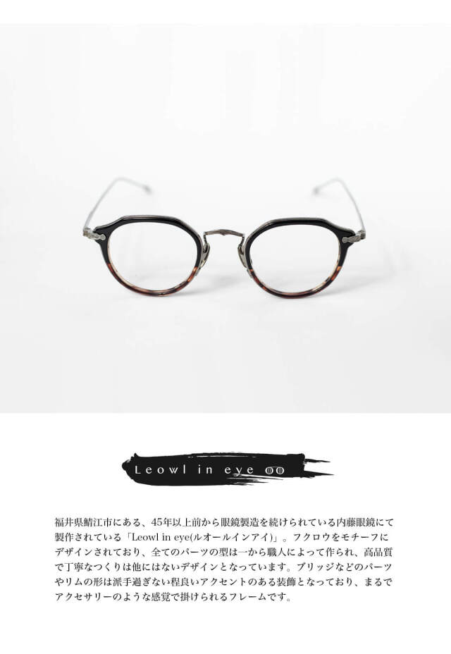 Leowl in eye ルオールインアイ クラウンパントフレーム