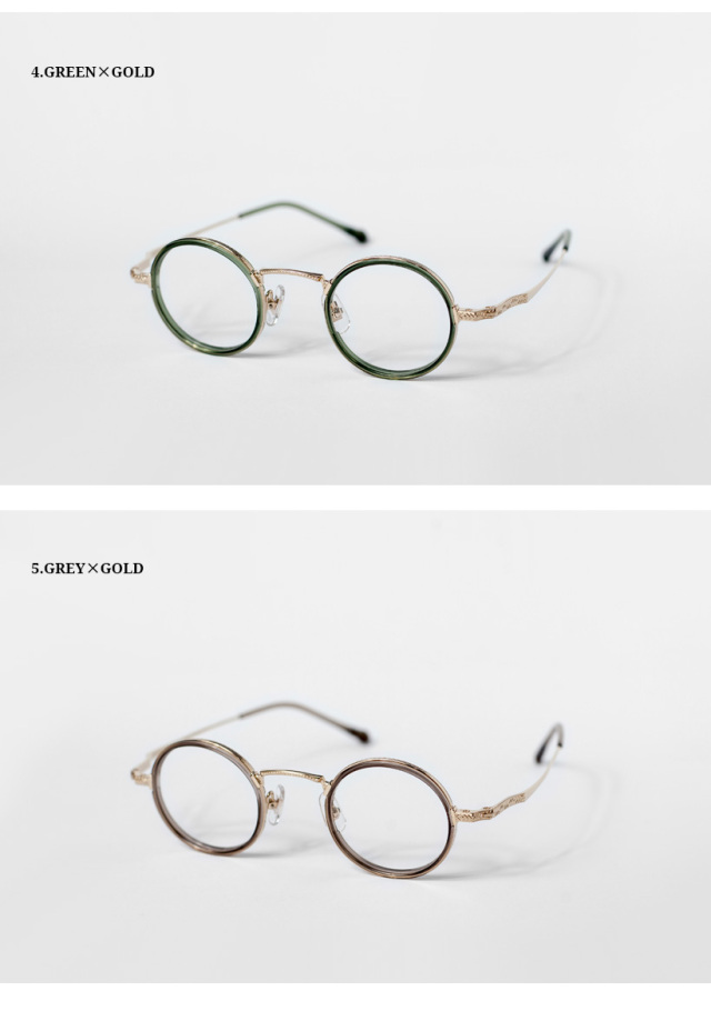 内藤熊八作 コンビネーション ラウンドフレーム N-045S 日本製 鯖江