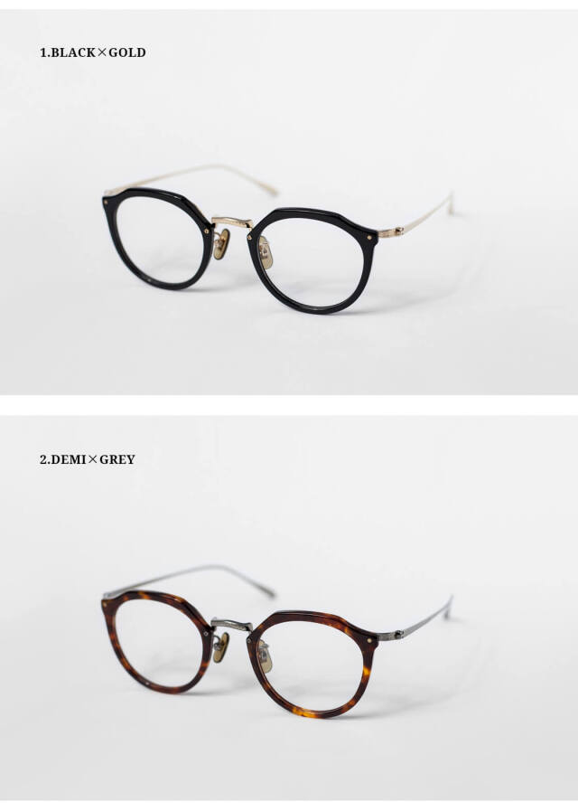 内藤熊八作 眼鏡 N-044 col.3 ボストン めがね クラシック グレーササ