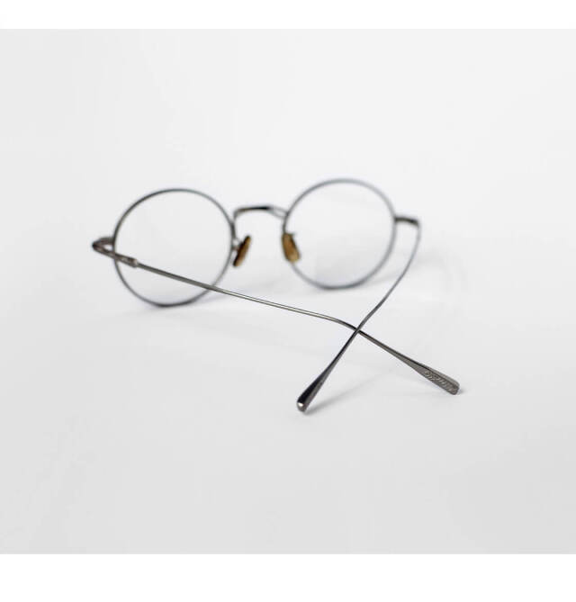 内藤熊八作 ラウンドフレーム チタン N-302 日本製 鯖江 メガネ 度付き