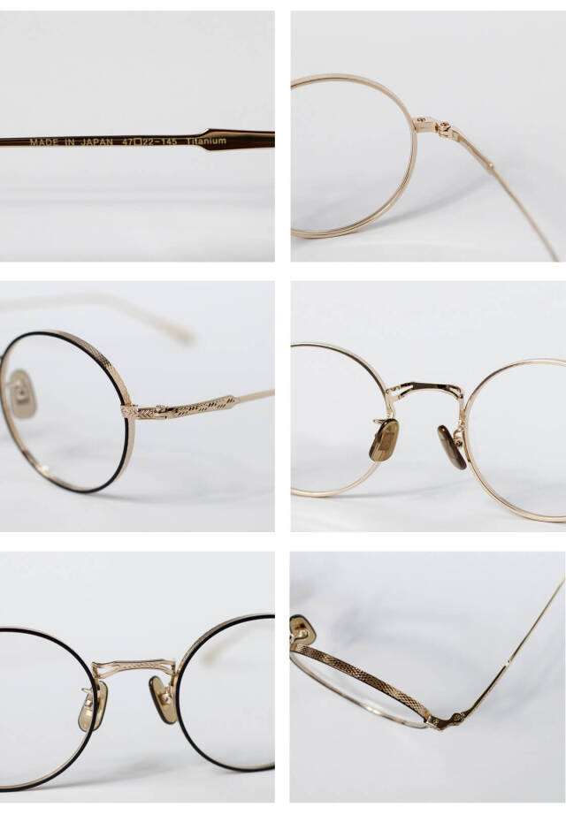 内藤熊八作 ラウンドフレーム チタン N-302 日本製 鯖江 メガネ 度付き