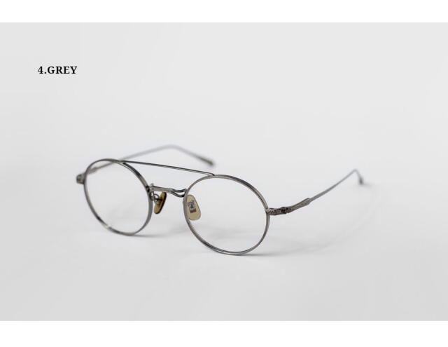 内藤熊八作 ラウンドフレーム チタン ダブルブリッジ N-302w 日本製