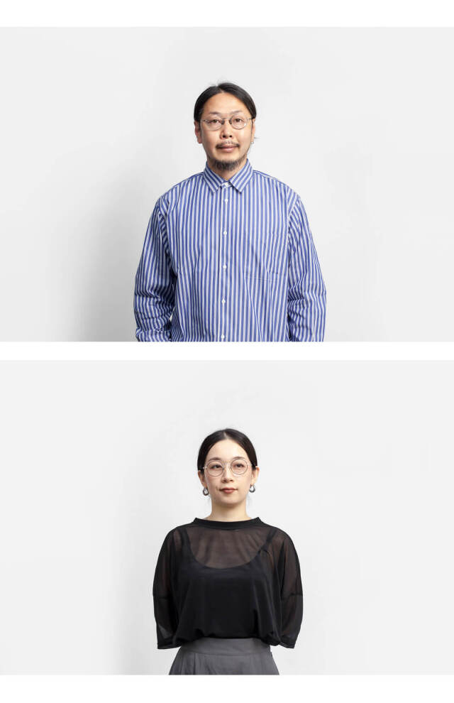 内藤熊八作 ラウンドフレーム チタン ダブルブリッジ N-302w 日本製