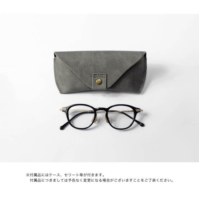 内藤熊八作 ウェリントンフレーム コンビネーション N-401 日本製 鯖江