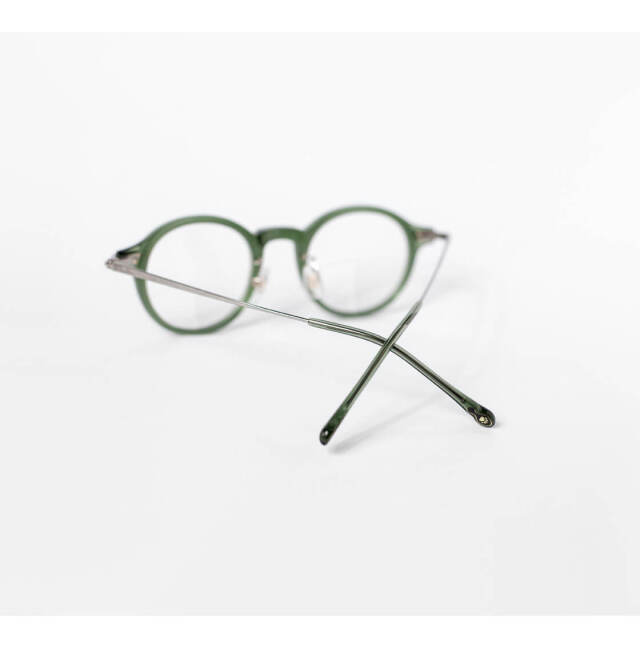 内藤熊八作 ボストンフレーム コンビネーション N-403 日本製 鯖江