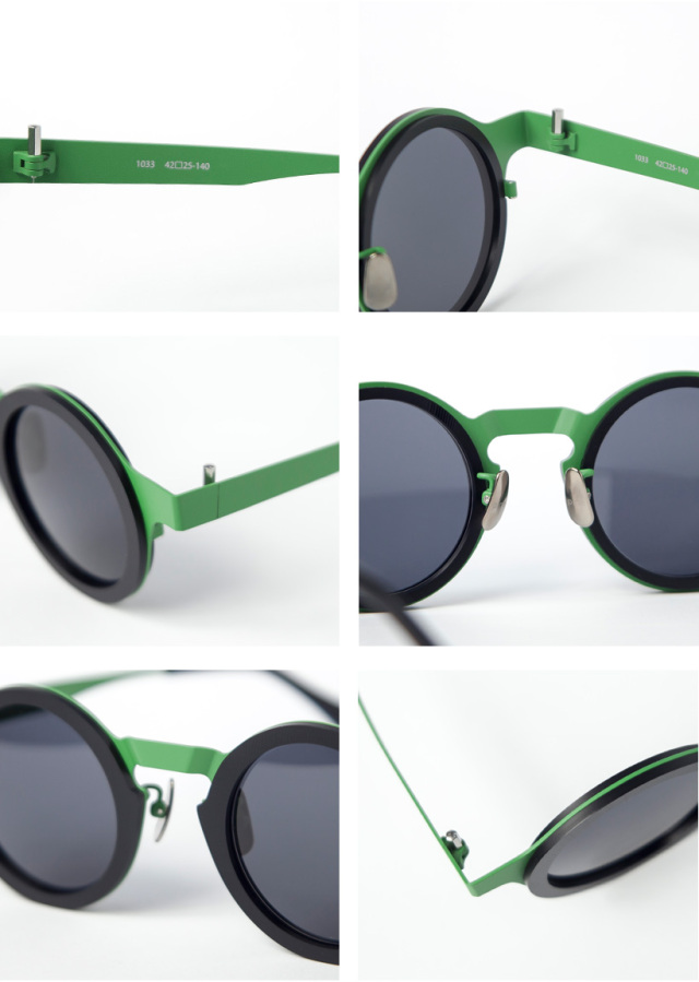 pine パイン 1033SG コンビ ラウンドサングラス 42サイズ 日本製