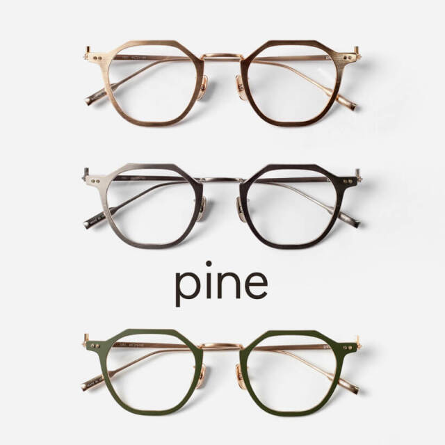PINE パイン 1051 ヘキサゴンフレーム 多角形 チタン 日本製 鯖江
